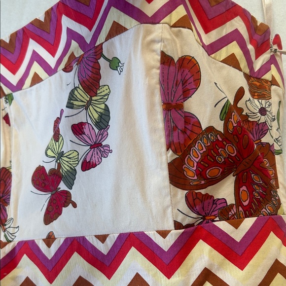 Tibi Red and Brown Geometric Top - Picture 10 of 10